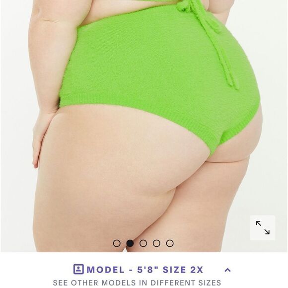 Savage x Fenty Fluff It Up Booty Short Kelly Green 3X NWT IN PACKAGING - Picture 3 of 8